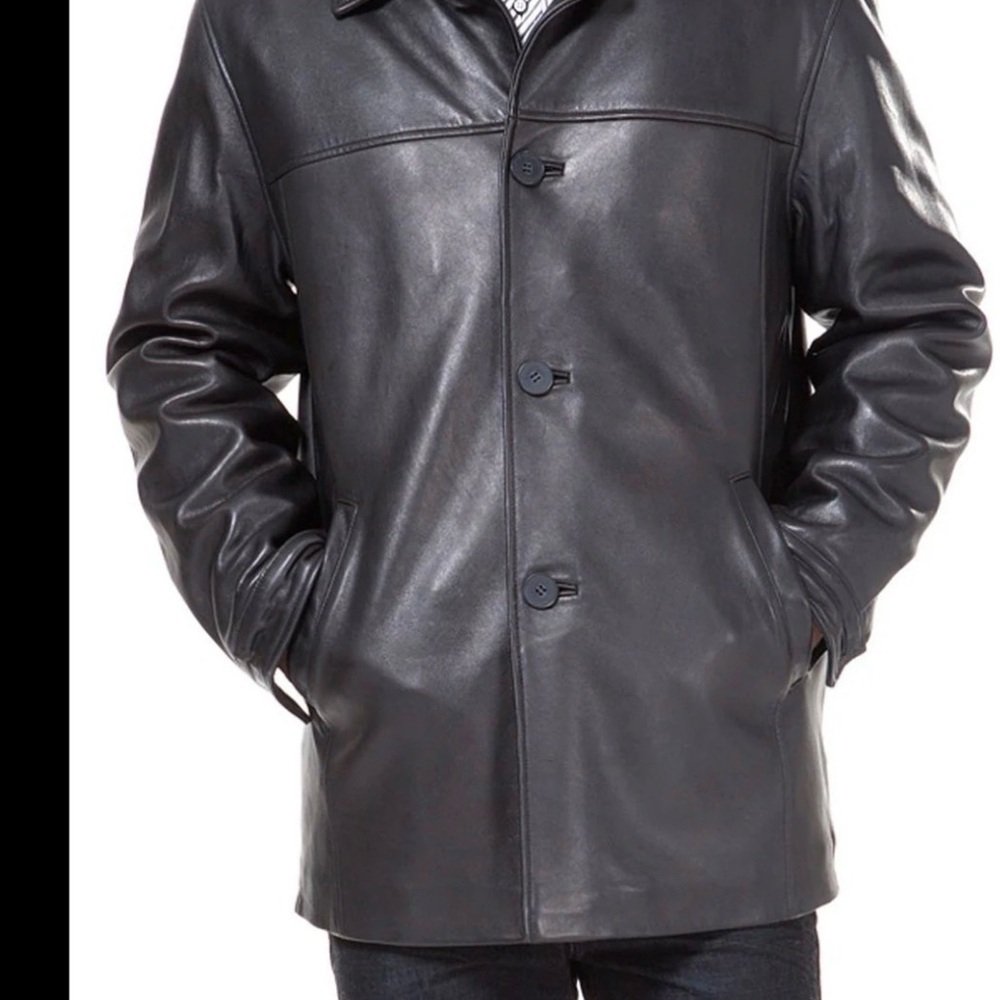Men's Black Leather Jacket